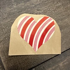 Vintage 80's Stickers By The Yard Mrs Grossman's Candy Cane Heart Sticker