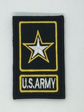 US ARMY STAR PATCH - hook and loop 2 X3.2 inches