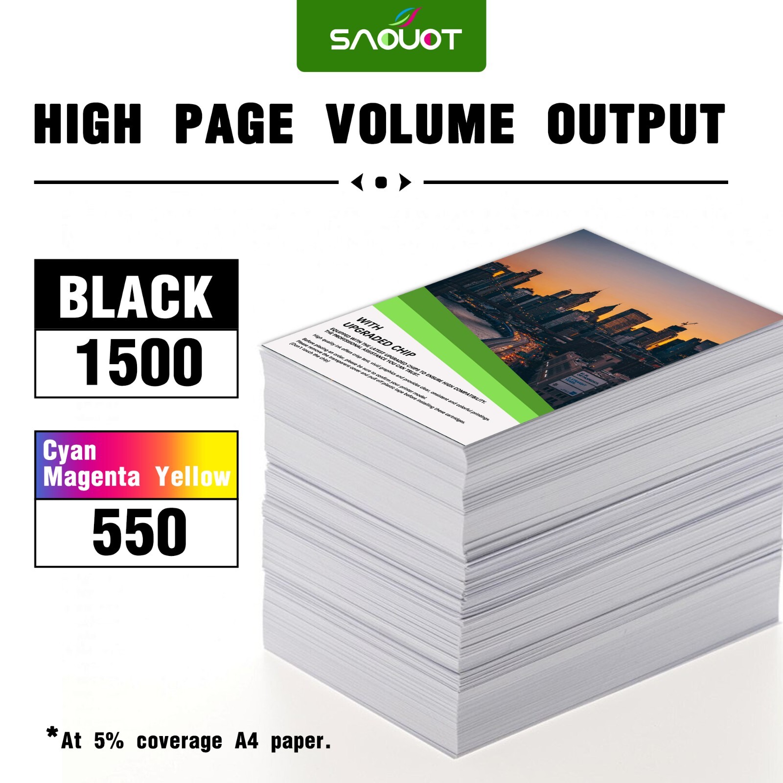 Replacement HP 932XL 933XL Ink Cartridge Set for Officejet 7510 6100 6600