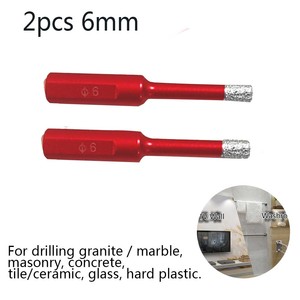2 Teile Diamant Bohrer Fliesen Trocken Bit 6mm for Granit ...