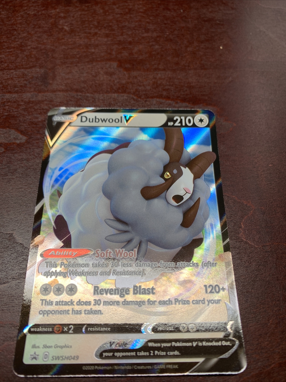 Pokemon Dubwool V SWSH049 Black Star Promo Ultra Rare Holo NM ** Sleeved **