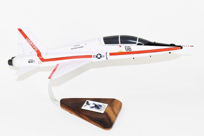 US Navy Test Pilot School T-38C Talon Model, 1/32 (18'') Scale, Mahogany, Navy