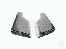 PAIR  DT-25195 L&R ROLL EDGE STAINLESS TIP 2.5" INLET 6.37 x 3.75" 11.625" LONG