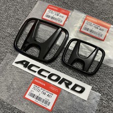 Front Grille Trunk Car Name H Emblem For 2018-2022 Accord 2.0T Sport Black