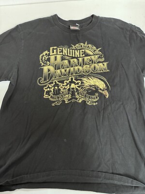 HARLEY-DAVIDSON Tシャツ RAWHIDE Harley-Davidson Motorcycles Mens Black T Shirt Large Rawhide