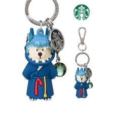 Starbucks KOREA 2024 New Year Blue Dragon Bearista Bear Keychain Dragon Orb
