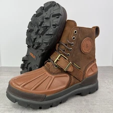 Polo Ralph Lauren Oslo High Waterproof Leather-Suede Boots - Men's Size 8
