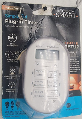 GE MyTouch Smart Simple Set Up Indoor Digital Timer Plug-In 26892