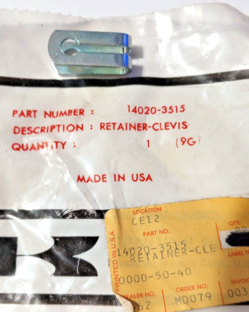 Kawasaki Drifter, Invader Clevis Retainer NOS 14020-3515 (L-7163