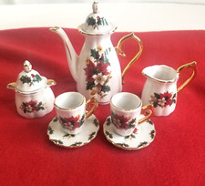 Formalities by Baum Bros Poinsettia 10pc Mini Tea Set Christmas Girls