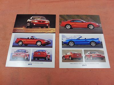 97, 98, Mustang,SVT,Cobra,Ford Brochure, Convertible Technical Data Sheets 