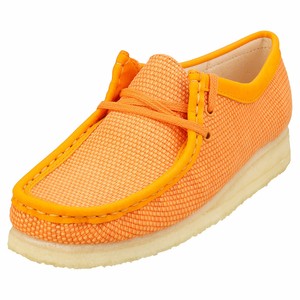 orange wallabee clarks
