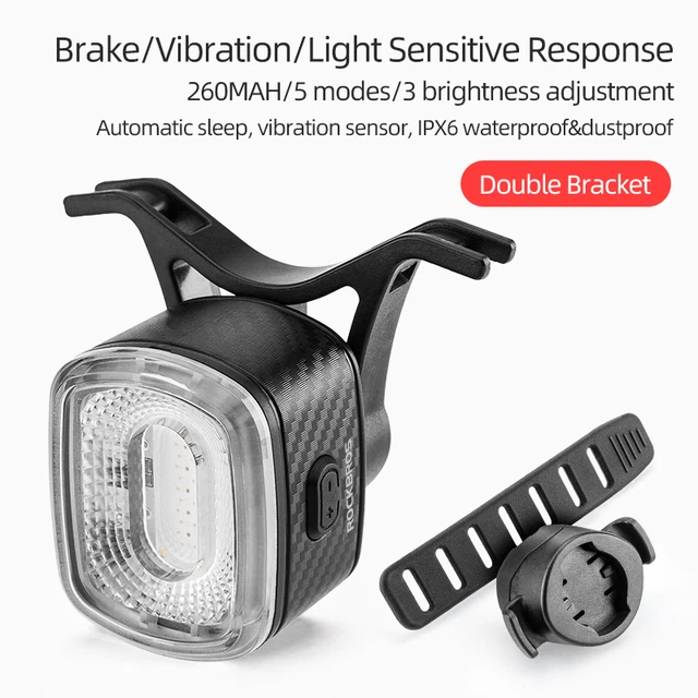 ROCKBROS Smart Bicycle Tail Light Brake Light Waterproof Cycling Rear Bike Light
