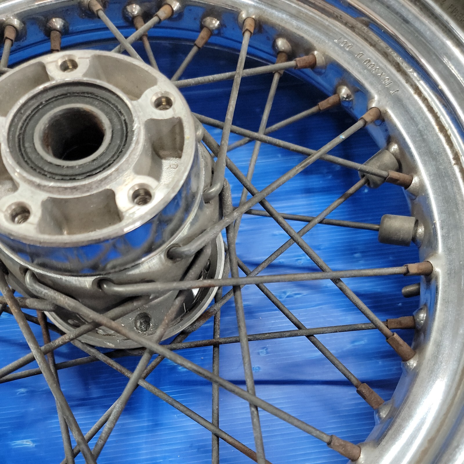 Harley 19 X 2.15 Front Wheel 9 Spoke Mag Alloy Rim Tire XL 
