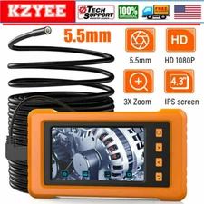 KZYEE Endoscope Camera 1080P HD 4.3" IPS Borescope 360° Articulating 3X Zoom