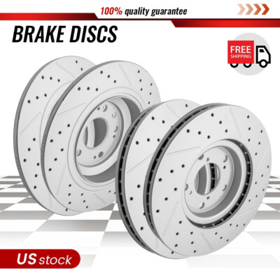 Front Rear Drilled Disc Brake Rotors For Acura TL 2009 2010 2011 2012 2013 2014