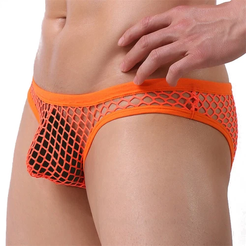 Mens Sexy Briefs Thong See-through Underwear Tanga Underpants Undies G-string UK - Picture 9 of 22
