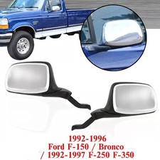 Side View Mirrors Set Chrome For 1992-1997 Ford Bronco F-150 F-250 F-350 F-53 Side View Mirrors Set Chrome For 1992-1997 Ford Bronco F-150 F-250 F-350 F-53