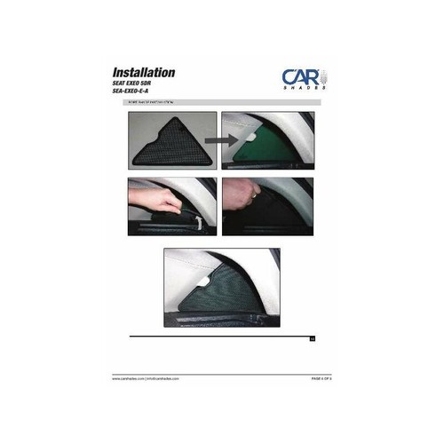 Protector solar para Seat Exeo ST Kombi año 09-14, cubiertas traseras + lunar trasero - Imagen 11 de 12