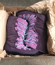 COLUMBIA Winter Snow BOOTS Omni-heat Girls YOUTH 7 Loveland Waterproof Purple