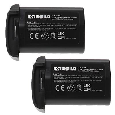 2x Akku für Canon EOS 1D X 1Ds Mark III 1D Mark III 1D Mark IV 2600mAh 11,1V