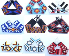 Native style Beaded Strip 1 1/4 X 10 inch Handmade on Beaded Loom P12510