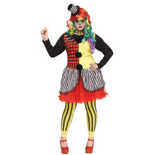 Women  s Freakshow Clown Halloween Costume Size XL 16/18 NEW