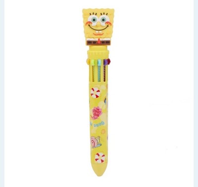 Spongebob Schwammkopf Mehrfarbig Kugelschreiber Mit 10 Lebendigen Farben Neu