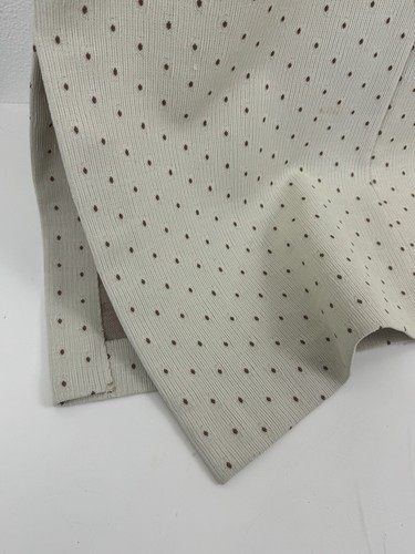 Vintage 1950s C M Coventry White Brown Dot Knit Maxi Dress Sleeveless - Picture 11 of 12