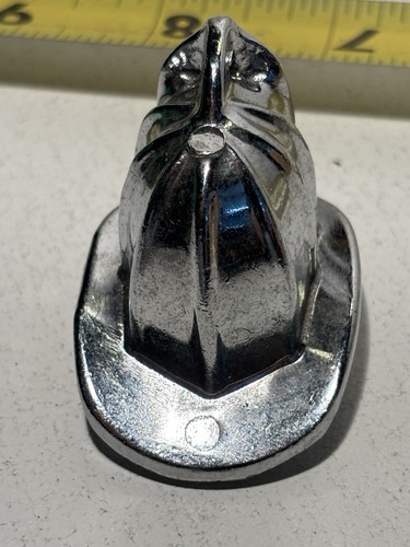 VINTAGE Fireman’s Helmet PEDAL CAR HOOD ORNAMENT As Pictured