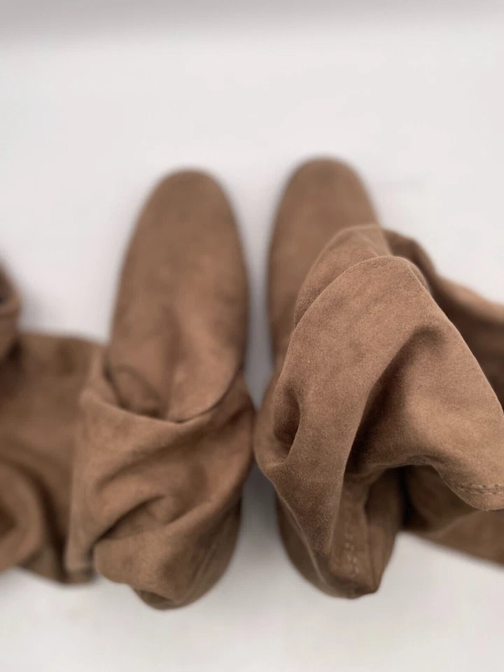 Wanted Knee High Riding Boot Women's Sz 7.5 Brown Suede Leather Round Toe - Image 4 of 4