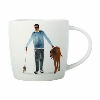 Maxwell & Williams Becher BFF - Big Dog Little Dog, Tasse, Porzellan, 400 ml