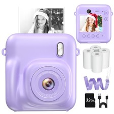 Instant Camera, Dual-Lens Kids Camera Instant Print for Boys Girls Christmas ...