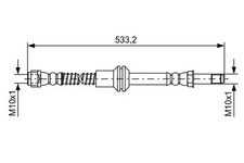 Flexible de frein Mercedes 609