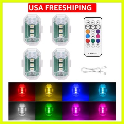 4PCS Wireless LED Strobe Lights with Remote Control, 8 Colors USB Rechargeabl...