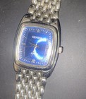 Geneva Blue Face Silver Tone Watch Works — photo 3