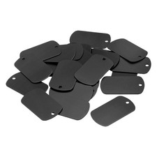 25pcs Metal Blank Tags Stamping 30x50mm DIY Engraving Aluminum ID Tags Black UK