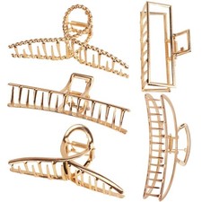Gold Hair Clips, Metal Large Claw Clips for Thick Hair Big Jaw Clips for Hair