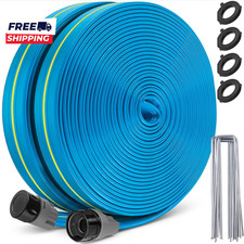 Upgrade Flat Sprinkler Soaker Hose for Garden 100FT Heavy Duty 3Tube Lawn
