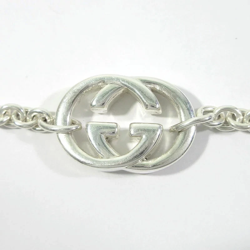 GUCCI Interlocking G Necklace 190489 J8400 8106 Silver Authentic Pre-Owned - Image 2 of 4
