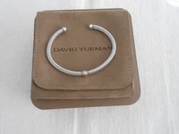 $495 David Yurman Silver with 18K Rose Gold, 4mm Classic Cable Station Bracelet