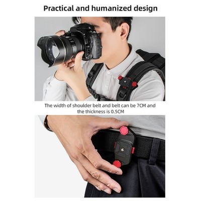 Camera Backpack Strap Quick Release Mount Shoulder Strap Clamp Clip 1/4in Sc SET