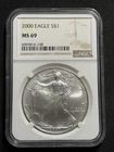2000 $1 American Silver Eagle NGC MS69 Brown Label!!!!!!