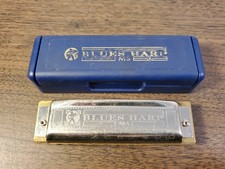 Vintage M. Hohner Blues Harp with case Made In Germany