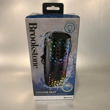 NEW Brookstone Wireless Multicolor LED Speaker Bluetooth Portable Splashproof