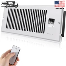 Quiet Register Booster Fan Fits 4" x 12" Register Holes, 10-Speed Smart