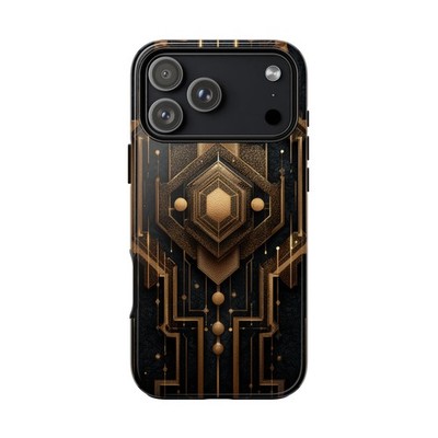 Phone Ink - Lifetime Warranty Custom Case - Art Deco Gold Symmetrical