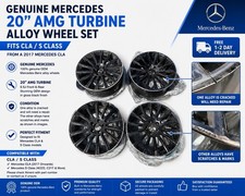 Genuine Mercedes CLA / S Class 20” AMG Turbine 9.5J Alloy Wheels Set Black Used