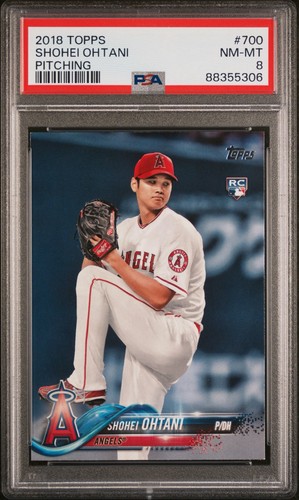 2018 Topps Shohei Ohtani #700 Pitching Rookie RC PSA 8 NM-MT Angels Dodgers