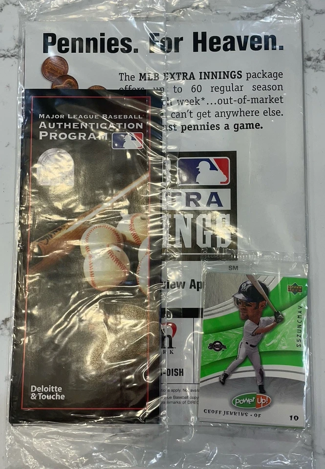 MLB Baseball Opening Day Program 2004 & Upper Deck Cards Sealed Geoff Jenkinis - Image 2 of 2
